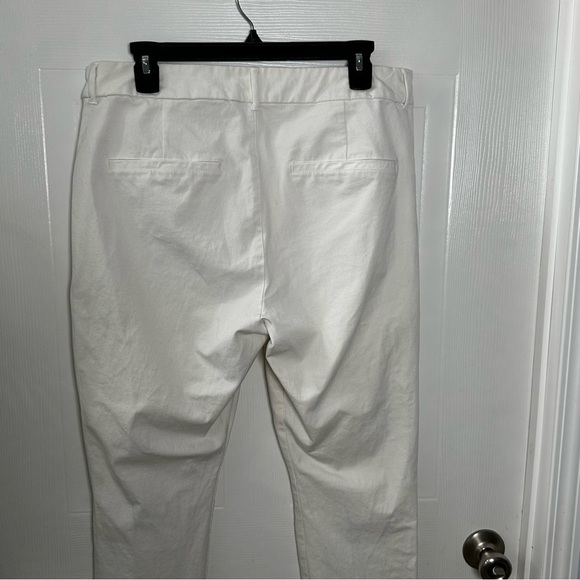 Old Navy Pixie High Rise White Pants 14 Secret Slim Pockets Stretch Career - Picture 4 of 9